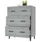 vidaXL Ντουλάπι Γκρι Sonoma 69,5 x 34 x 90 εκ. από Επεξεργασμένο Ξύλο