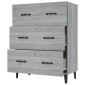 vidaXL Ντουλάπι Γκρι Sonoma 69,5 x 34 x 90 εκ. από Επεξεργασμένο Ξύλο
