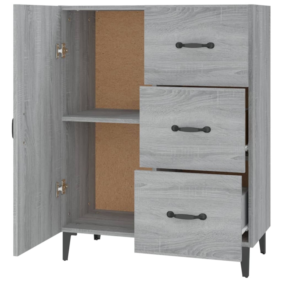 vidaXL Ντουλάπι Γκρι Sonoma 69,5 x 34 x 90 εκ. από Επεξεργασμένο Ξύλο