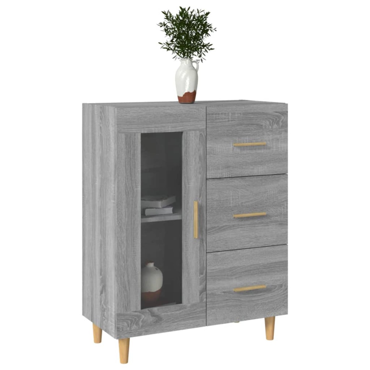 vidaXL Ντουλάπι Γκρι Sonoma 69,5 x 34 x 90 εκ. από Επεξεργασμένο Ξύλο