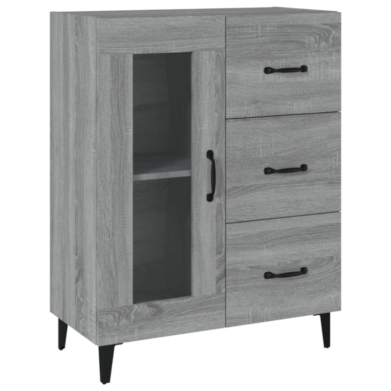 vidaXL Ντουλάπι Γκρι Sonoma 69,5 x 34 x 90 εκ. από Επεξεργασμένο Ξύλο
