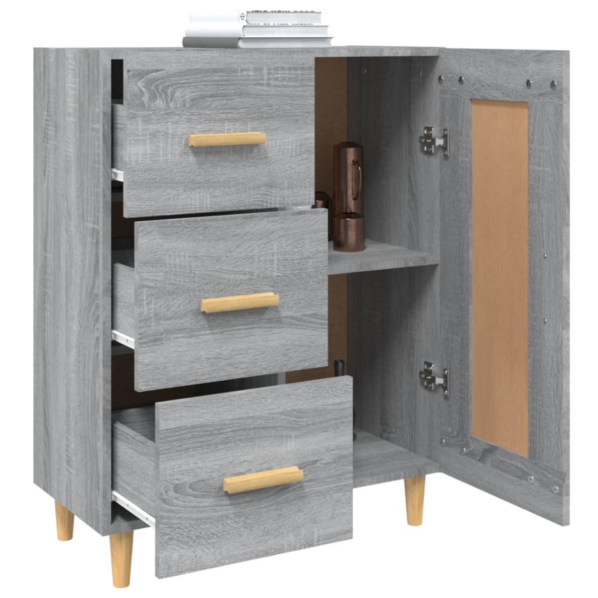 vidaXL Ντουλάπι Γκρι Sonoma 69,5 x 34 x 90 εκ. από Επεξεργασμένο Ξύλο