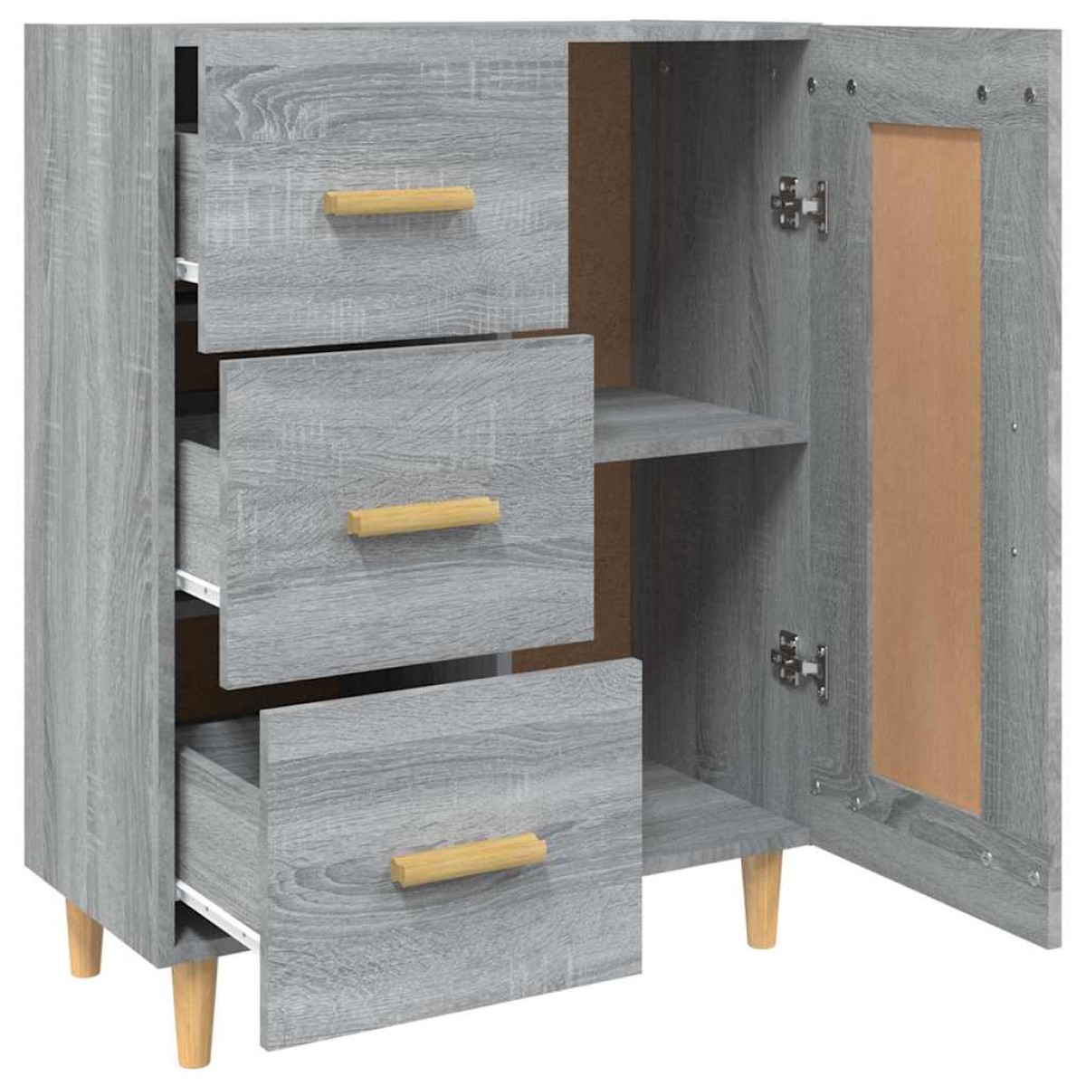 vidaXL Ντουλάπι Γκρι Sonoma 69,5 x 34 x 90 εκ. από Επεξεργασμένο Ξύλο