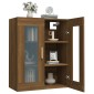 vidaXL Κρεμαστό Ντουλάπι Τοίχου Καφέ Δρυς 69,5x34x90 εκ Επεξ. Ξύλο