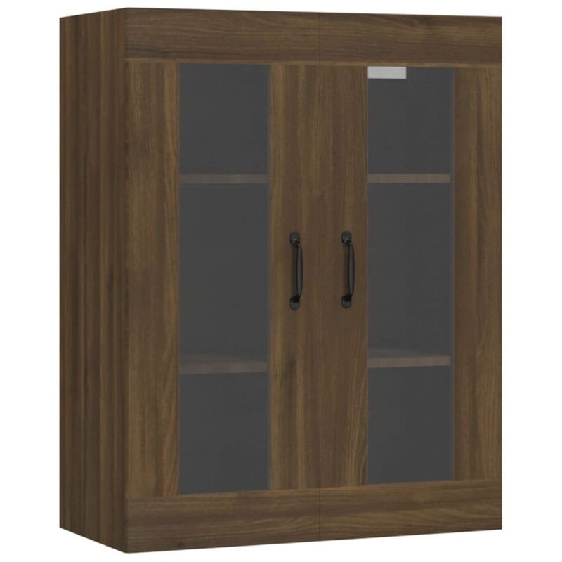 vidaXL Κρεμαστό Ντουλάπι Τοίχου Καφέ Δρυς 69,5x34x90 εκ Επεξ. Ξύλο