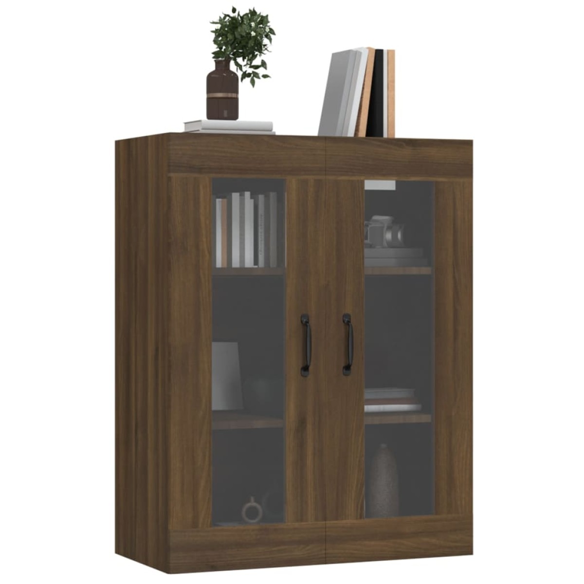 vidaXL Κρεμαστό Ντουλάπι Τοίχου Καφέ Δρυς 69,5x34x90 εκ Επεξ. Ξύλο