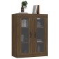 vidaXL Κρεμαστό Ντουλάπι Τοίχου Καφέ Δρυς 69,5x34x90 εκ Επεξ. Ξύλο