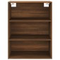 vidaXL Ντουλάπι Τοίχου Κρεμαστό Καφέ δρυς 69,5 x 32,5 x 90 εκ.