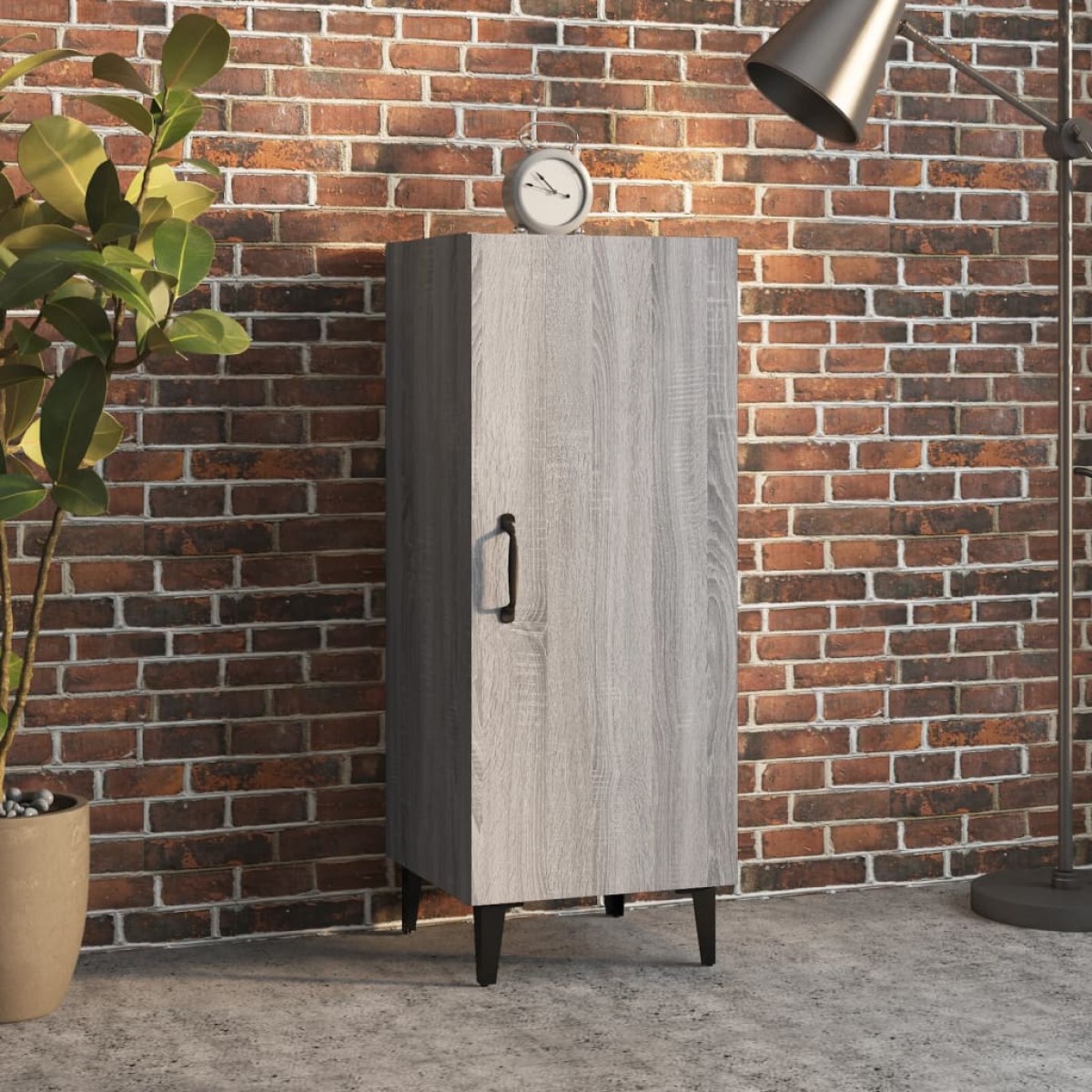 vidaXL Ντουλάπι Γκρι Sonoma 34,5x34x90 εκ. από Επεξεργασμένο Ξύλο