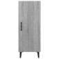 vidaXL Ντουλάπι Γκρι Sonoma 34,5x34x90 εκ. από Επεξεργασμένο Ξύλο