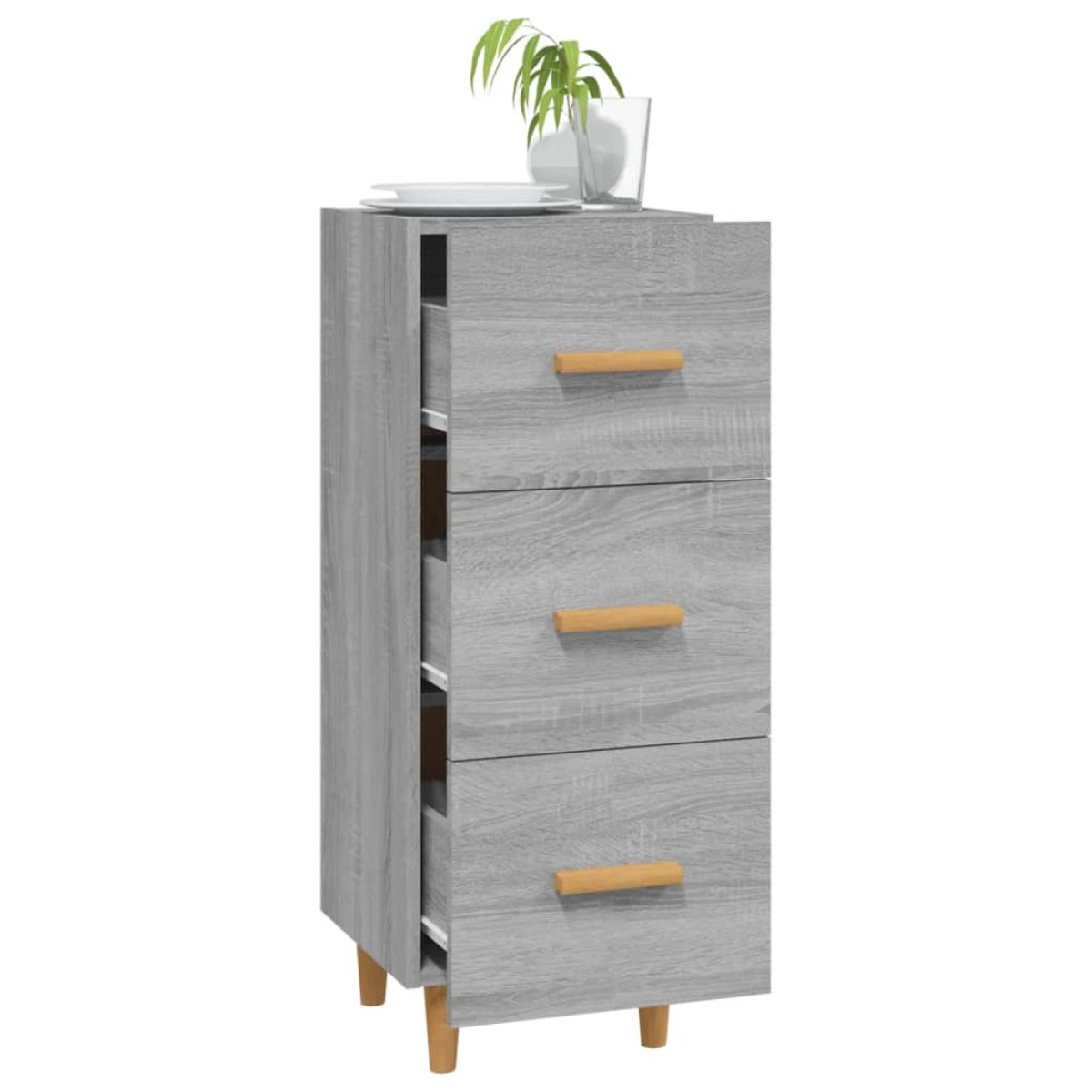 vidaXL Ντουλάπι Γκρι Sonoma 34,5x34x90 εκ. από Επεξεργασμένο Ξύλο