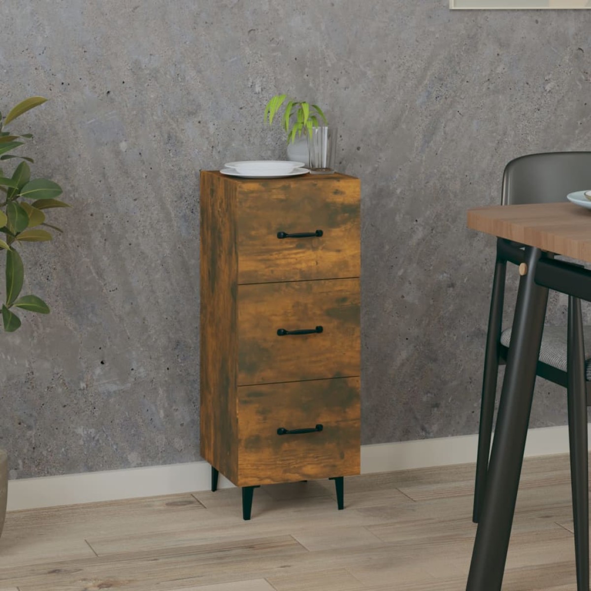 vidaXL Ντουλάπι Καπνιστή Δρυς 34,5 x 34 x 90 εκ. Επεξεργασμένο Ξύλο