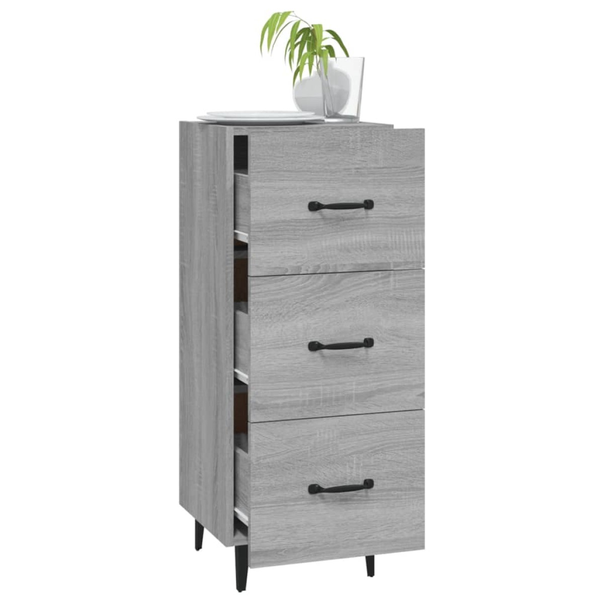 vidaXL Ντουλάπι Γκρι Sonoma 34,5x34x90 εκ. από Επεξεργασμένο Ξύλο