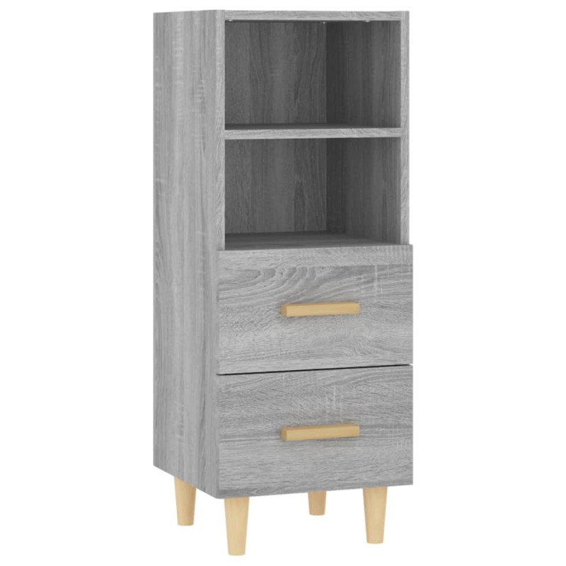 vidaXL Ντουλάπι Γκρι Sonoma 34,5x34x90 εκ. από Επεξεργασμένο Ξύλο