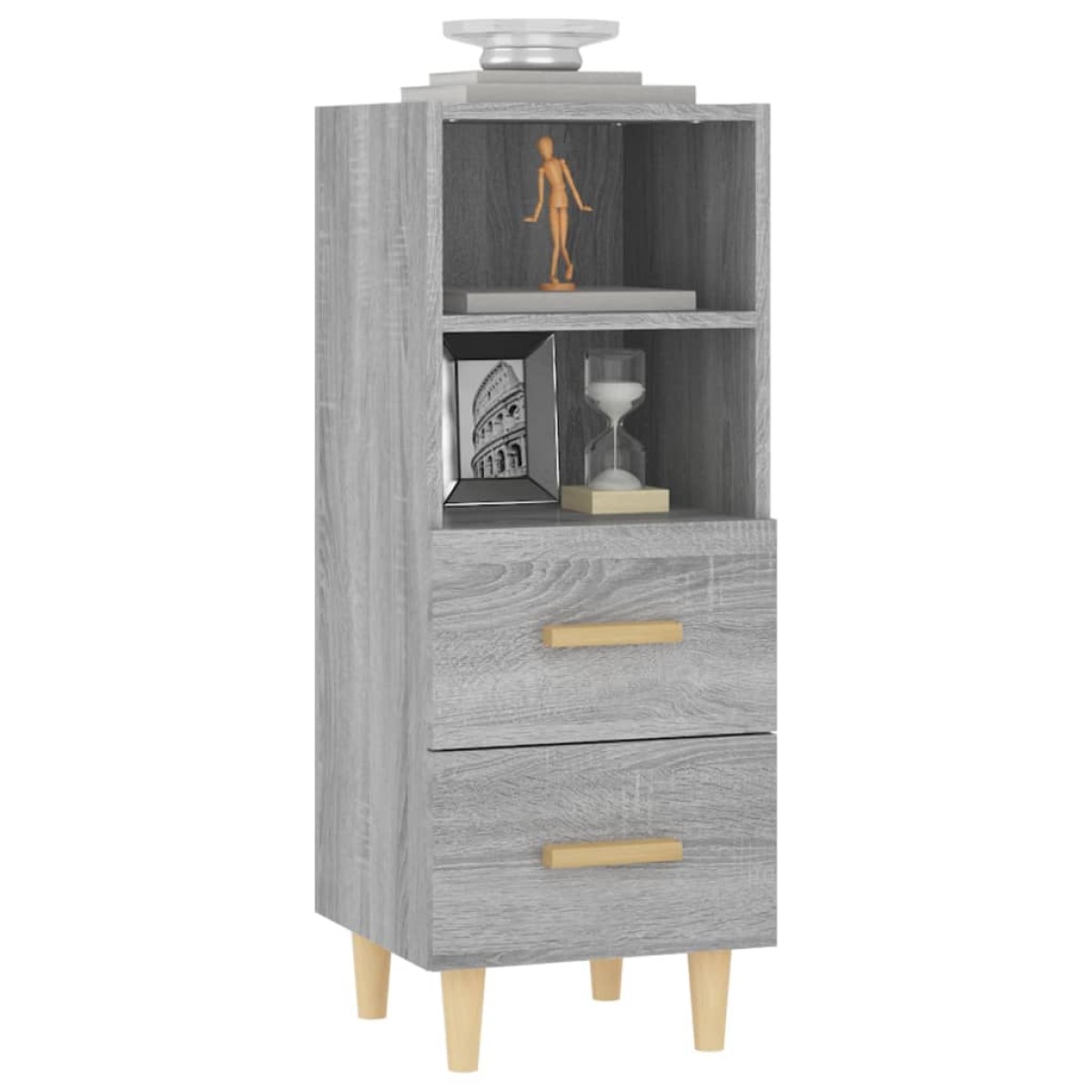 vidaXL Ντουλάπι Γκρι Sonoma 34,5x34x90 εκ. από Επεξεργασμένο Ξύλο
