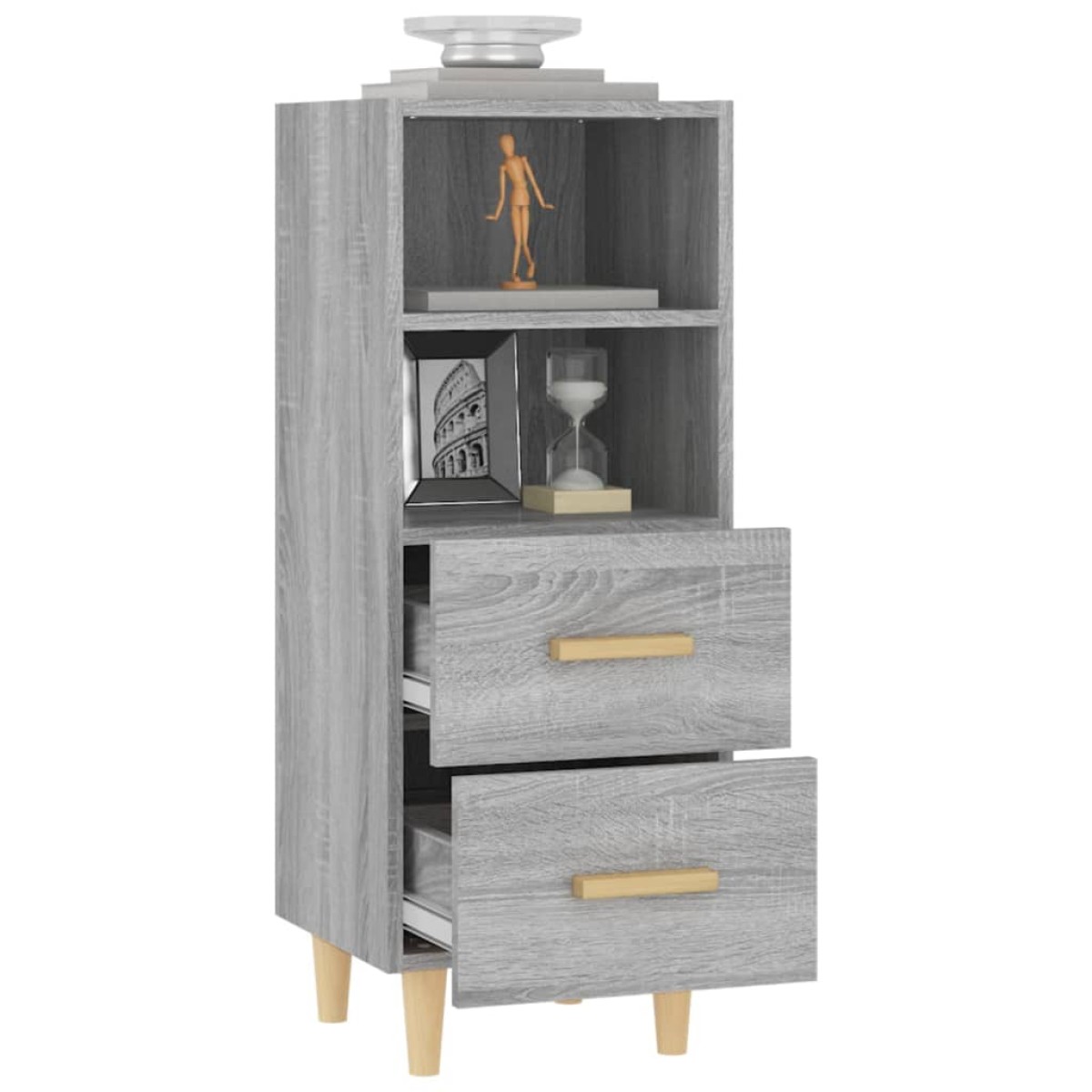 vidaXL Ντουλάπι Γκρι Sonoma 34,5x34x90 εκ. από Επεξεργασμένο Ξύλο