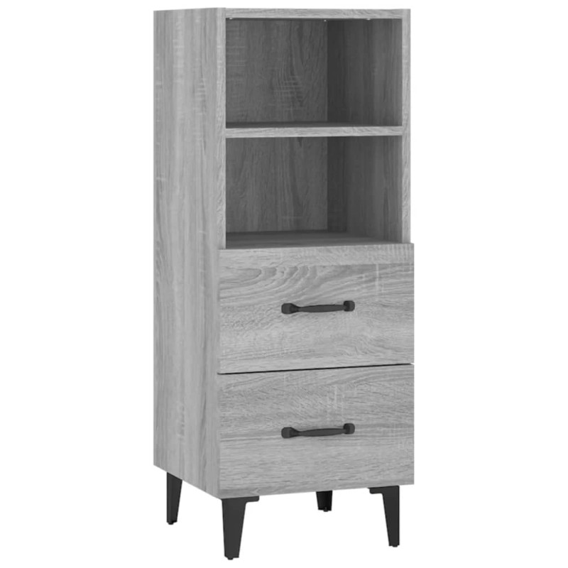 vidaXL Ντουλάπι Γκρι Sonoma 34,5x34x90 εκ. από Επεξεργασμένο Ξύλο
