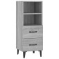 vidaXL Ντουλάπι Γκρι Sonoma 34,5x34x90 εκ. από Επεξεργασμένο Ξύλο