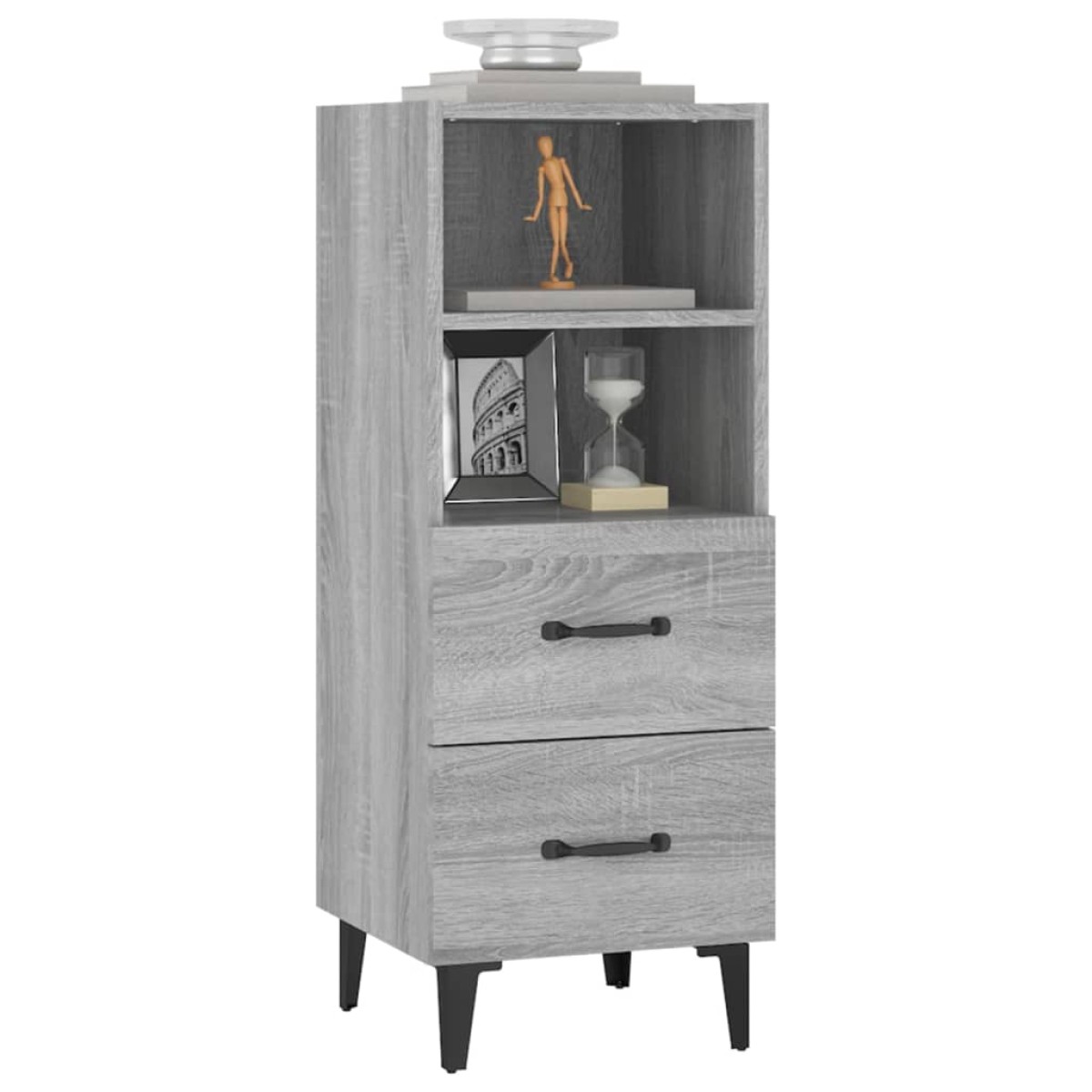 vidaXL Ντουλάπι Γκρι Sonoma 34,5x34x90 εκ. από Επεξεργασμένο Ξύλο
