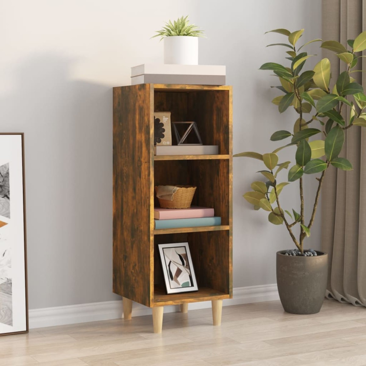 vidaXL Ντουλάπι Καπνιστή Δρυς 34,5 x 32,5 x 90 εκ. Επεξεργασμένο Ξύλο