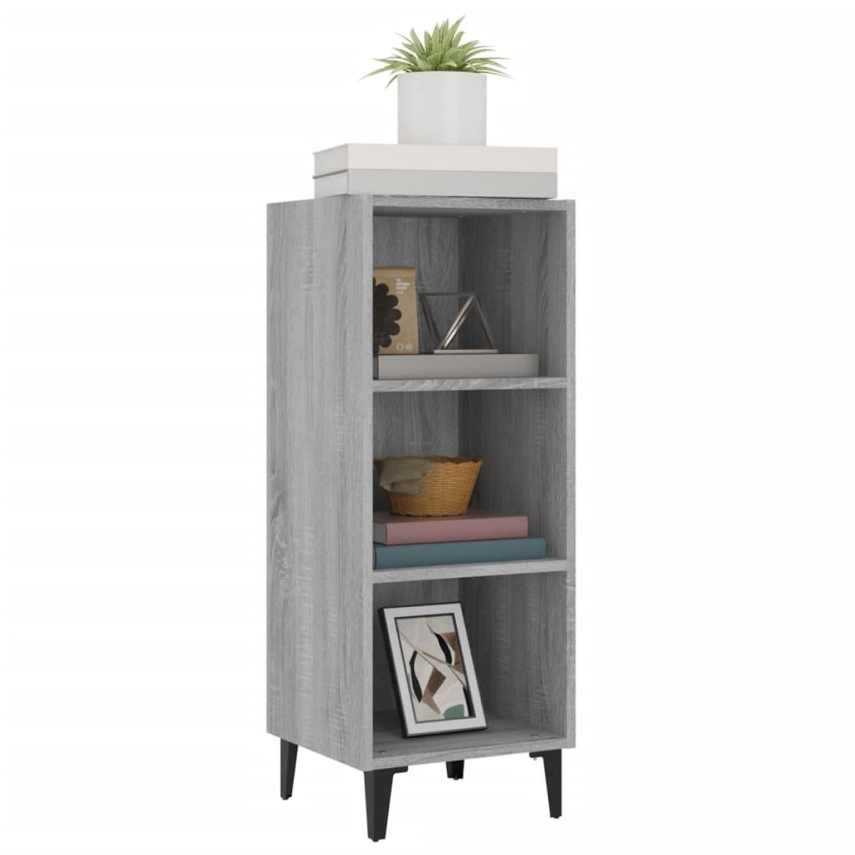 vidaXL Ντουλάπι Γκρι sonoma 34,5x32,5x90εκ. από Επεξεργασμένο Ξύλο