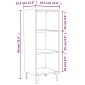 vidaXL Ντουλάπι Καφέ Δρυς 34,5x32,5x90 εκ. Επεξεργασμένο Ξύλο