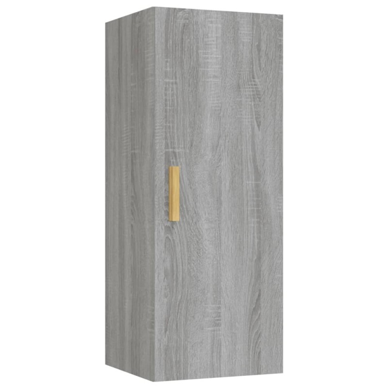 vidaXL Ντουλάπι Τοίχου Γκρι sonoma 34,5x34x90 εκ. Επεξεργασμένο Ξύλο