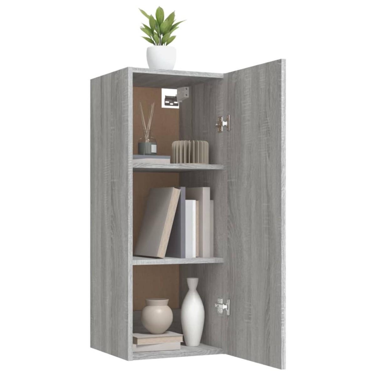 vidaXL Ντουλάπι Τοίχου Γκρι sonoma 34,5x34x90 εκ. Επεξεργασμένο Ξύλο