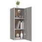 vidaXL Ντουλάπι Τοίχου Γκρι sonoma 34,5x34x90 εκ. Επεξεργασμένο Ξύλο