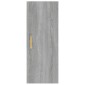 vidaXL Ντουλάπι Τοίχου Γκρι sonoma 34,5x34x90 εκ. Επεξεργασμένο Ξύλο