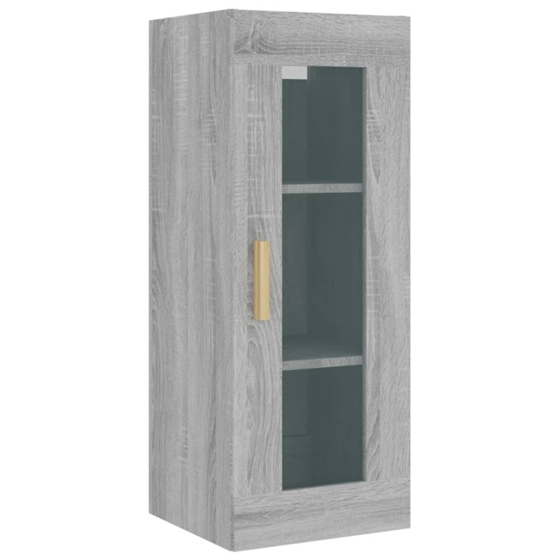 vidaXL Ντουλάπι Τοίχου Κρεμαστό Γκρι sonoma 34,5x34x90 εκ.