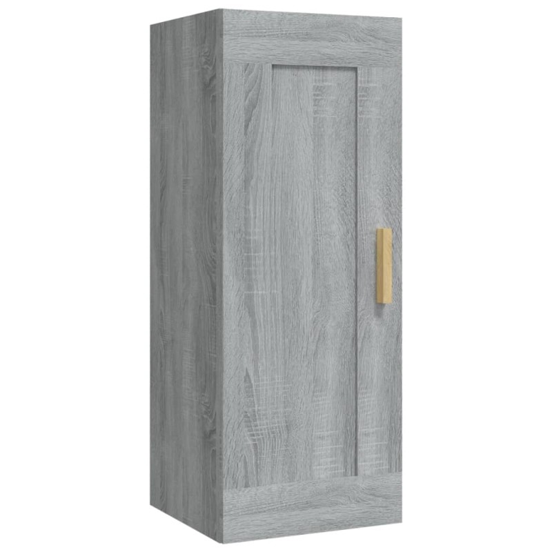 vidaXL Ντουλάπι Τοίχου Γκρι Sonoma 35x34x90 εκ. Επεξεργασμένο Ξύλο