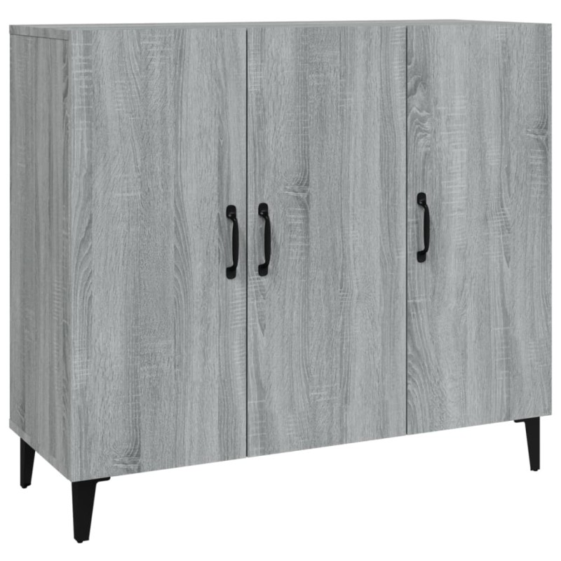 vidaXL Ντουλάπι Γκρι Sonoma 90 x 34 x 80 εκ. από Επεξεργασμένο Ξύλο