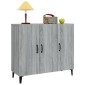 vidaXL Ντουλάπι Γκρι Sonoma 90 x 34 x 80 εκ. από Επεξεργασμένο Ξύλο
