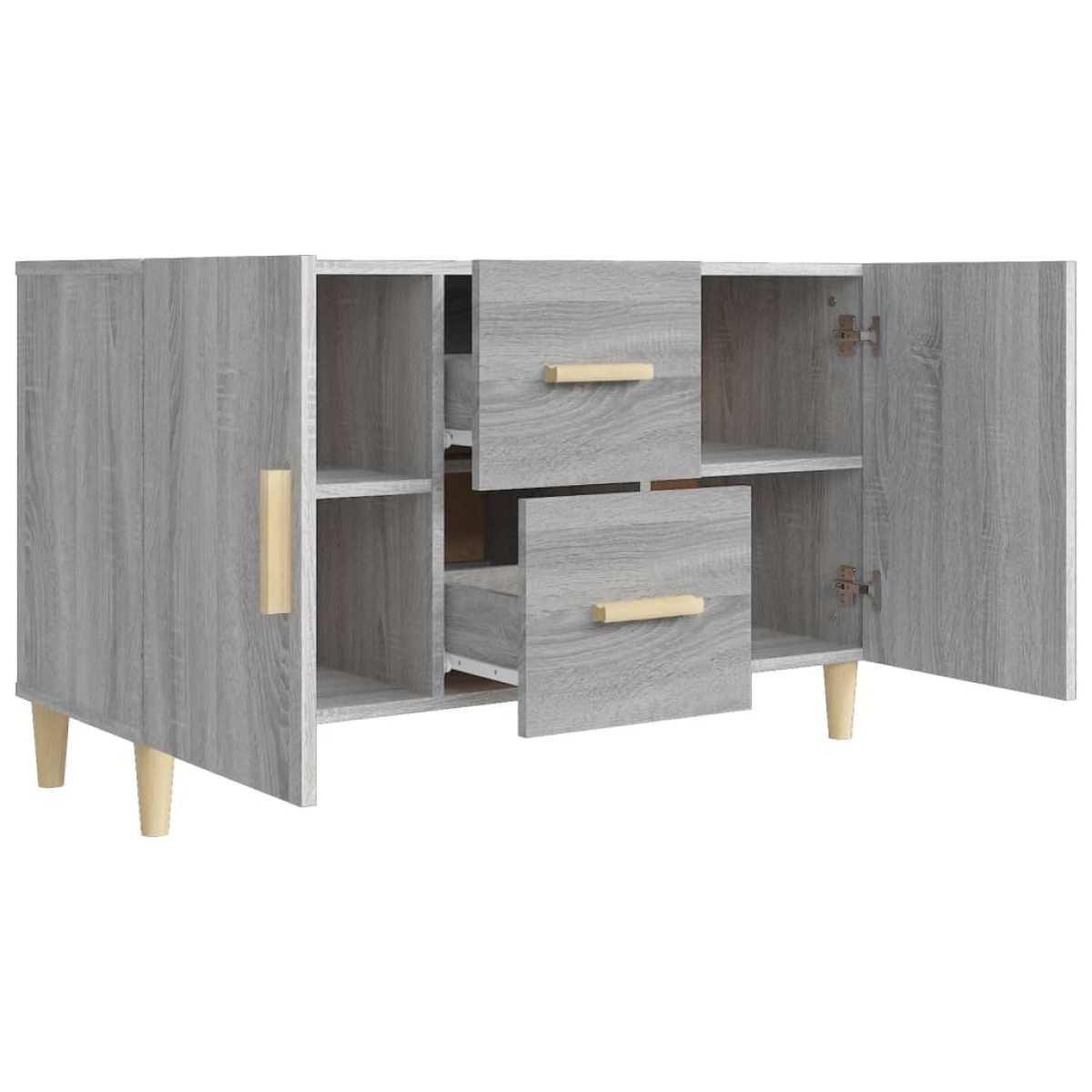 vidaXL Μπουφές Γκρι Sonoma 100 x 36 x 60 εκ. από Επεξεργασμένο Ξύλο