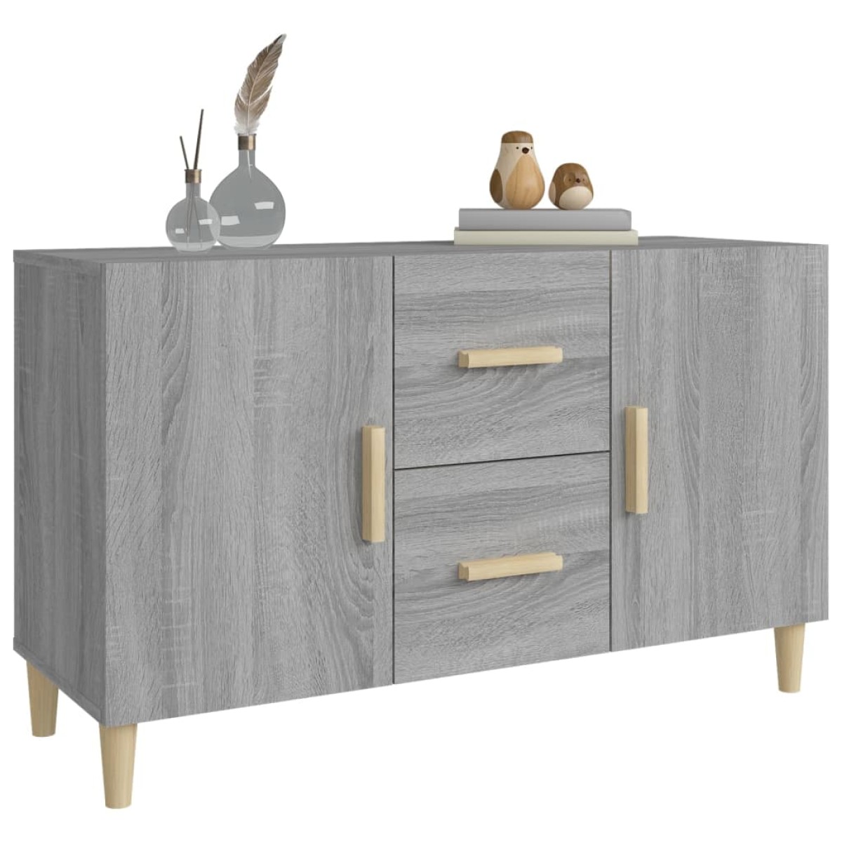 vidaXL Μπουφές Γκρι Sonoma 100 x 36 x 60 εκ. από Επεξεργασμένο Ξύλο
