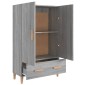 vidaXL Ντουλάπα Γκρι Sonoma 70 x 31 x 115 εκ. από Επεξεργασμένο Ξύλο