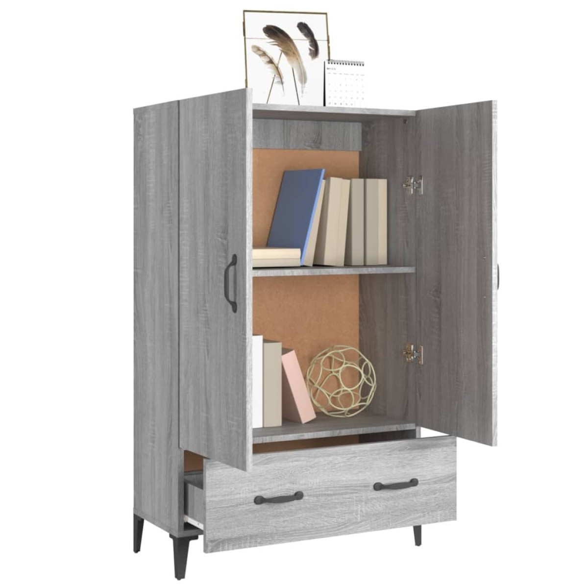 vidaXL Ντουλάπα Γκρι Sonoma 70 x 31 x 115 εκ. από Επεξεργασμένο Ξύλο