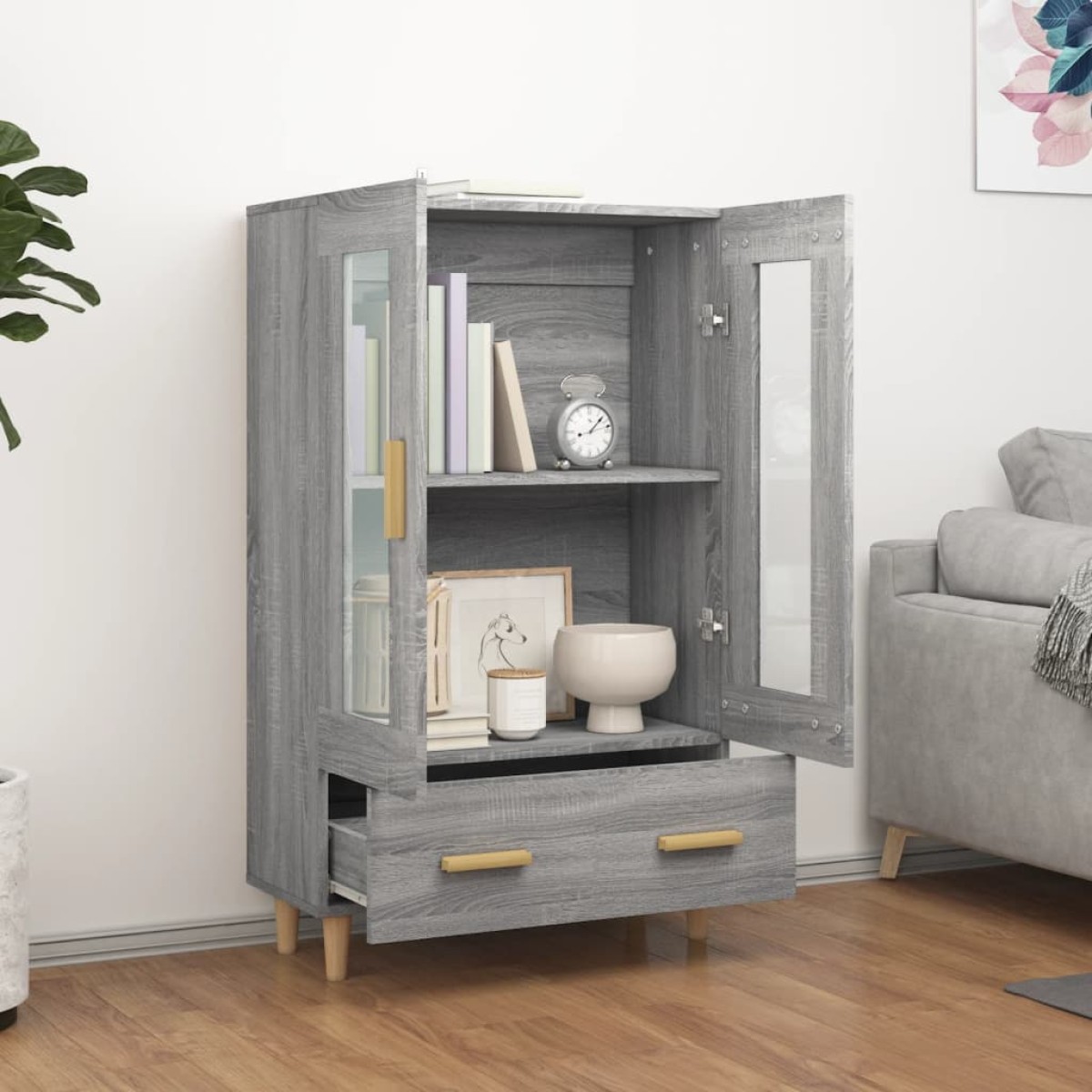 vidaXL Ντουλάπα Γκρι Sonoma 70 x 31 x 115 εκ. από Επεξεργασμένο Ξύλο