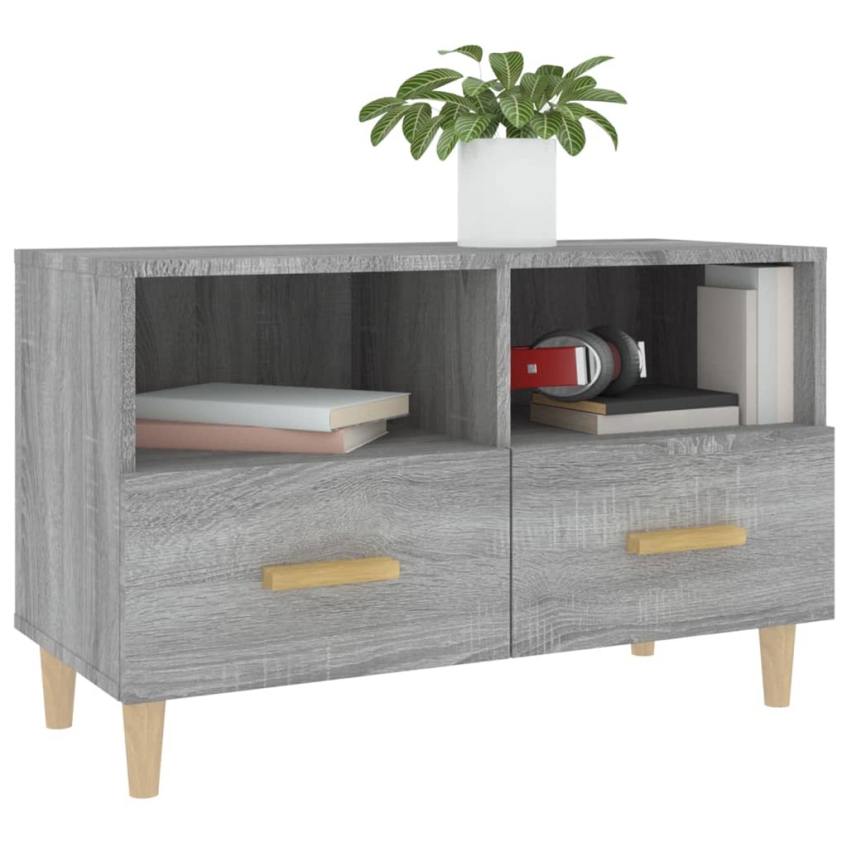 vidaXL Έπιπλο Τηλεόρασης Γκρι Sonoma 80x36x50 εκ. από Επεξεργ. Ξύλο