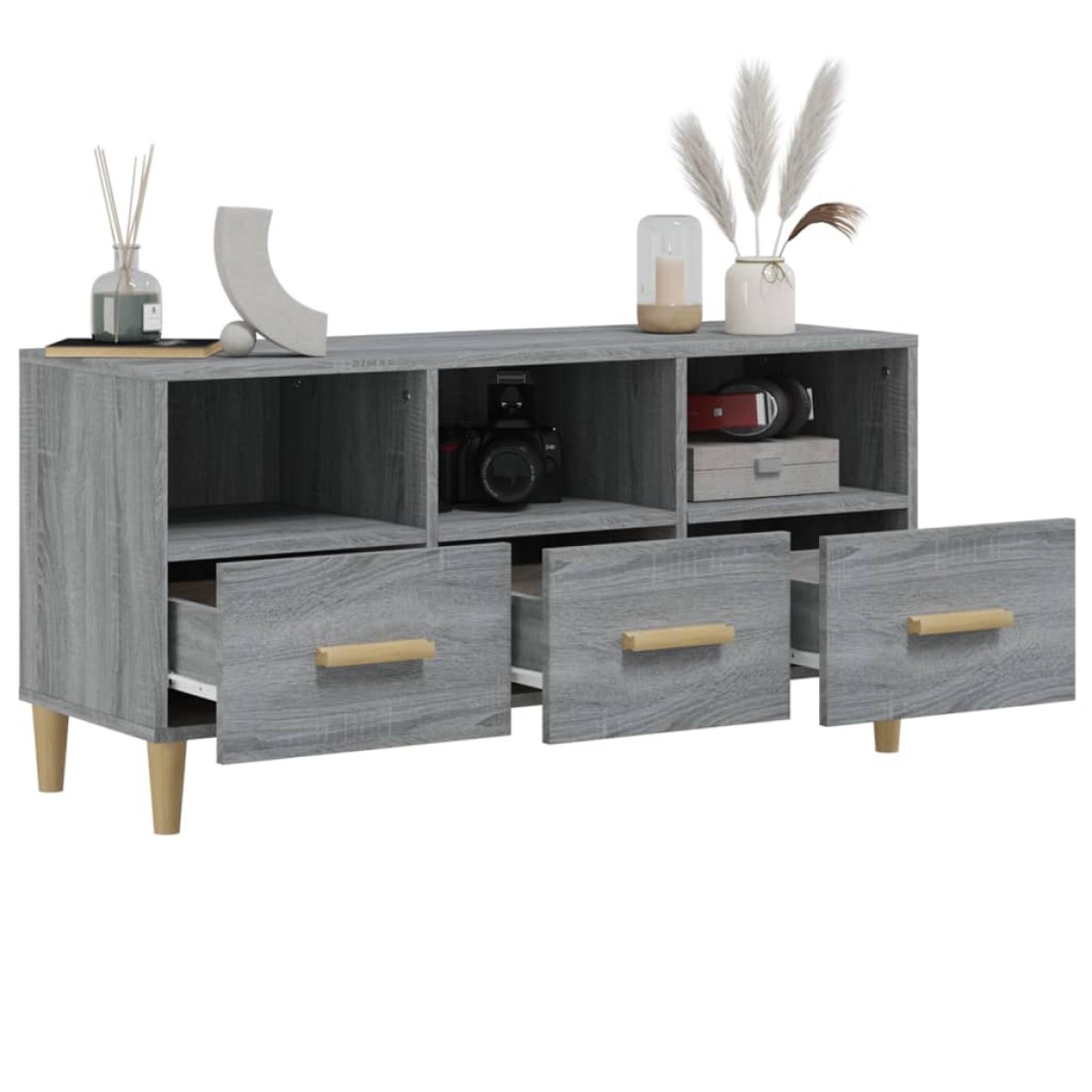 vidaXL Έπιπλο Τηλεόρασης Γκρι Sonoma 102x36x50 εκ. από Επεξεργ. Ξύλο