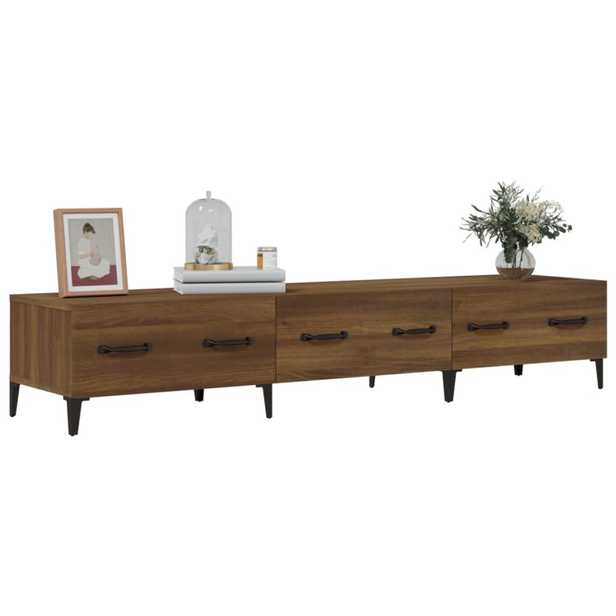 vidaXL Έπιπλο Τηλεόρασης Καφέ Δρυς 150x34,5x30 εκ. Επεξεργασμένο Ξύλο