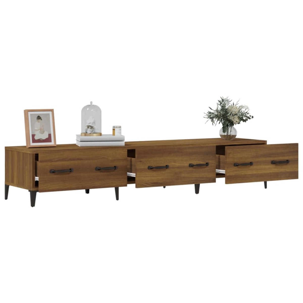 vidaXL Έπιπλο Τηλεόρασης Καφέ Δρυς 150x34,5x30 εκ. Επεξεργασμένο Ξύλο