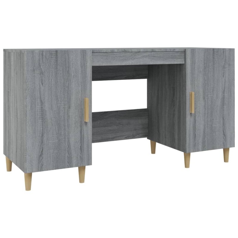 vidaXL Γραφείο Γκρι Sonoma 140x50x75 εκ. από Επεξεργασμένο Ξύλο