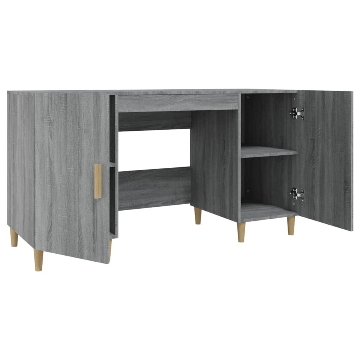 vidaXL Γραφείο Γκρι Sonoma 140x50x75 εκ. από Επεξεργασμένο Ξύλο