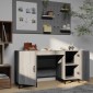 vidaXL Γραφείο Γκρι Sonoma 140x50x75 εκ. από Επεξεργασμένο Ξύλο