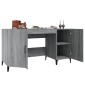 vidaXL Γραφείο Γκρι Sonoma 140x50x75 εκ. από Επεξεργασμένο Ξύλο
