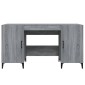 vidaXL Γραφείο Γκρι Sonoma 140x50x75 εκ. από Επεξεργασμένο Ξύλο