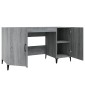 vidaXL Γραφείο Γκρι Sonoma 140x50x75 εκ. από Επεξεργασμένο Ξύλο