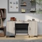 vidaXL Γραφείο Γκρι Sonoma 140x50x75 εκ. από Επεξεργασμένο Ξύλο